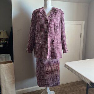 Allison Woods 2-piece Tweed Skirt Suit SZ 20W